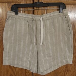 Goodfellow & Co NWT Men's Size Medium Vacay Pull-on Linen Blend 5" Shirts Sage